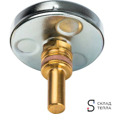 Термометр аксиальный STOUT - 1/2" с самоуплот.(D63мм, шкала 0-160°C, с гильзой 50мм). Вид 3.