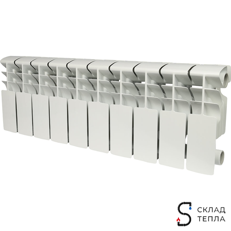 Радиатор алюминиевый ROMMER Plus 200 - 10 секций. Вид 1.