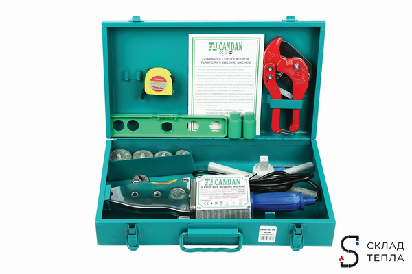 Паяльник для ППР труб CANDAN CM-03 SET (20-40мм, 1500 Вт). Вид 2.