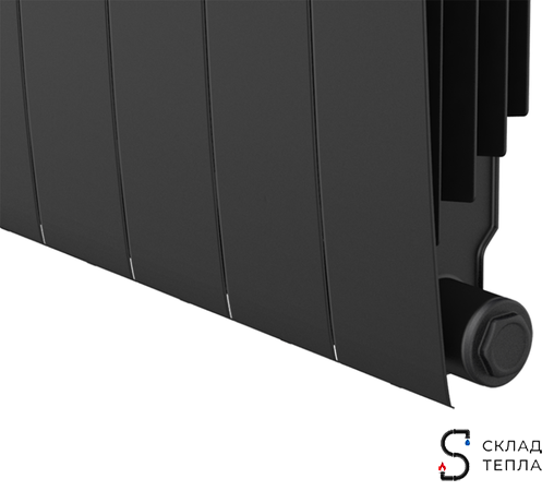 Радиатор биметаллический Royal Thermo BiLiner 500 Noir Sable (Чёрный) - 10 секций. Вид 3.