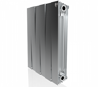 Радиатор биметаллический Royal Thermo PianoForte 500 Silver Satin (Серый) - 6 секций Радиатор биметаллический Royal Thermo PianoForte 500 Silver Satin (Серый) - 6 секций