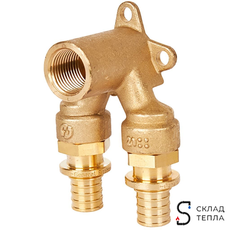 Водорозетка проходная STOUT - 16 x 1/2" (для труб из сшитого полиэтилена). Вид 3.