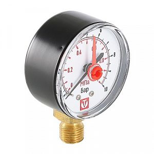 Манометр Valtec радиальный (D-50 mm, 1/4", 0-10 бар) Манометр Valtec радиальный (D-50 mm, 1/4', 0-10 бар)