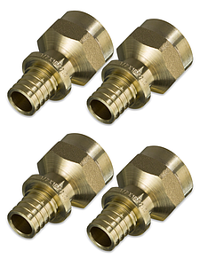 Переход на внутреннюю резьбу TIM - 20 x 1/2' (для труб из сшитого полиэтилена, комплект 4шт.)