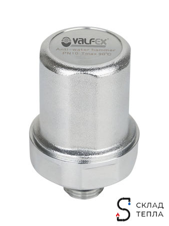 Компенсатор гидроударов VALFEX - 1/2" (НР, Рн 10-50 бар). Вид 1.