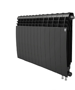 Радиатор биметаллический Royal Thermo BiLiner 500 V Noir Sable (Н) (Чёрный) - 13 секций