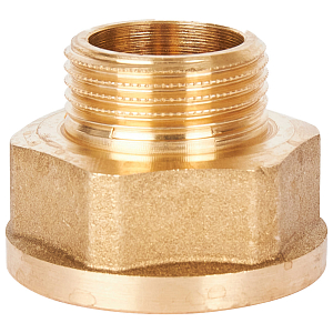 Переходник латунный с внутренней резьбой на наружную STOUT - 1' x 3/4' (под ключ)