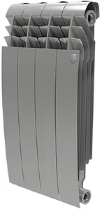 Радиатор биметаллический Royal Thermo BiLiner 350 Silver Satin (Серый)  - 4 секций