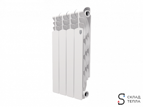 Радиатор алюминиевый Royal Thermo Revolution 500 - 4 секции. Вид 1.