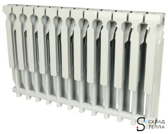Радиатор алюминиевый ROMMER Plus 500 - 15 секций. Вид 3.