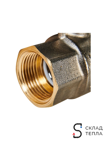 Кран шаровой полнопроходной STOUT - 3/4" (ВР/ВР, PN40, Tmax 150°С, ручка-бабочка черная). Вид 3.