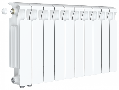 Радиатор биметаллический Rifar Monolit Ventil 350 - 10 секций (подключение нижнее слева)