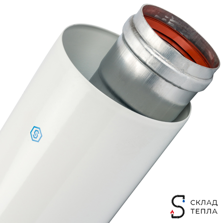 Труба для коаксиального дымохода STOUT D60/100 мм, длина 500 мм. Вид 4.