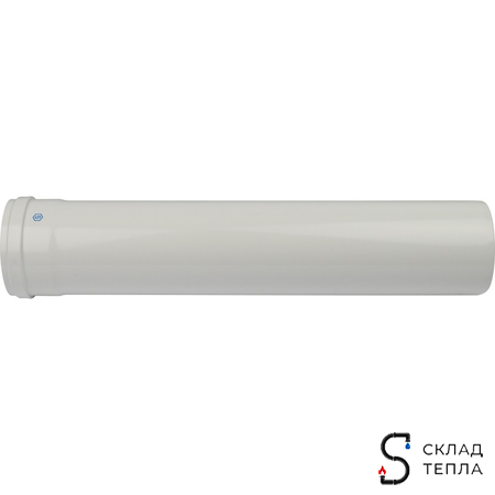Труба для коаксиального дымохода STOUT D60/100 мм, длина 500 мм (для конденсационного котла). Вид 2.