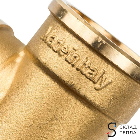 Тройник латунный резьбовой переходной STOUT (ВР) - 1" x 1/2" x 1". Вид 6.