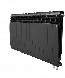 Радиатор биметаллический Royal Thermo BiLiner 500 V Noir Sable (Н) (Чёрный) - 15 секций Радиатор биметаллический Royal Thermo BiLiner 500 V Noir Sable (Н) (Чёрный) - 15 секций