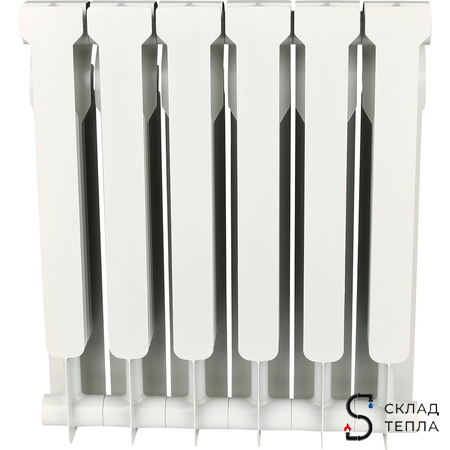 Радиатор алюминиевый ROMMER Profi 500 - 6 секций. Вид 4.