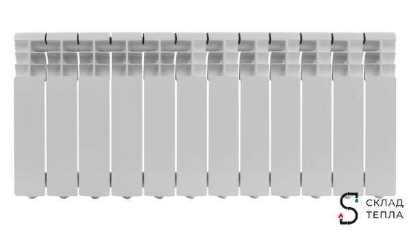 Радиатор алюминиевый ROMMER Profi 350 - 12 секций. Вид 1.