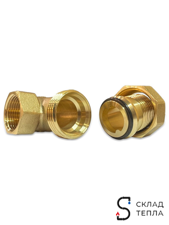 Соединение быстроразъемное (американка) угловое TIM - 1 1/2" (НР/ВР, 1шт). Вид 3.