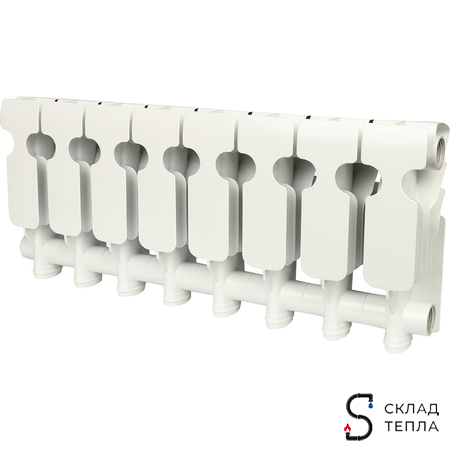 Радиатор алюминиевый ROMMER Plus 200 - 8 секций. Вид 3.