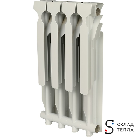 Радиатор алюминиевый ROMMER Plus 500 - 4 секции. Вид 3.