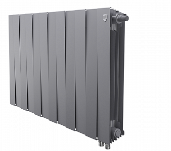Радиатор биметаллический Royal Thermo PianoForte 500 Silver Satin (Н) (Серый) - 12 секций Радиатор биметаллический Royal Thermo PianoForte 500 Silver Satin (Н) (Серый) - 12 секций