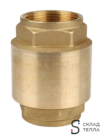 Клапан обратный STOUT - 1 1/2" (ВР/ВР, затвор металлический). Вид 3.