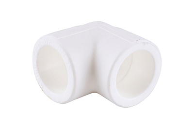 Отвод 90° VALFEX - 20 (для полипропиленовых труб под пайку, цвет белый)