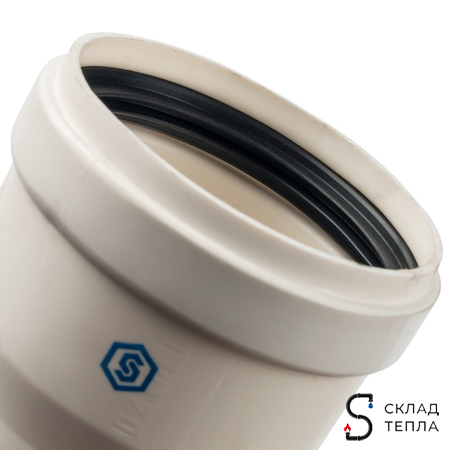 STOUT Элемент дымохода конденсац. труба 250 мм DN80 м/п PP-FE. Вид 3.