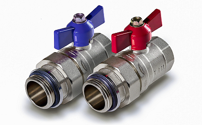 Комплект прямых шаровых кранов без термометров Tim M318-4