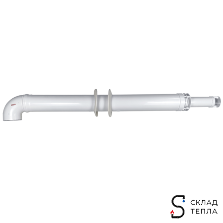 Комплект дымохода Rommer АНТИЛЕД 60/100 - 1220мм (IMMERGAS). Вид 1.