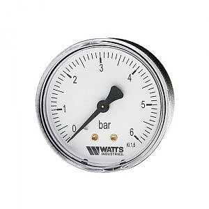 Манометр аксиальный WATTS F+R100 (MAL) - 1/4' (D-50 мм, шкала 0-10 бар)