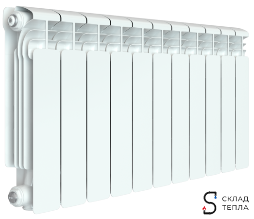 Радиатор алюминиевый Rifar Alum 350 - 11 секций. Вид 1.