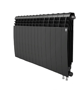 Радиатор биметаллический Royal Thermo BiLiner 500 V Noir Sable (Н) (Чёрный) - 14 секций