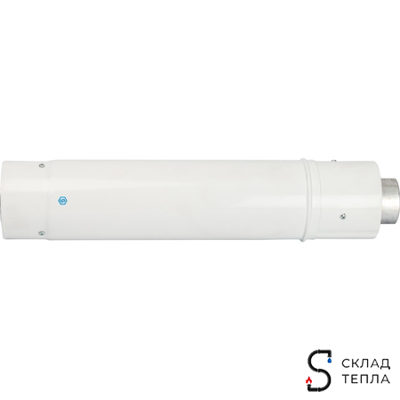 Труба телескопическая для коаксиального дымохода STOUT D60/100 мм, длина 470-750 мм. Вид 3.