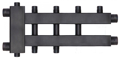 Коллектор котельной разводки ROMMER 2+1+1 (дублер компакт) с гидроразделителем 1'1/2 