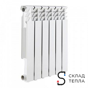 Радиатор биметаллический ROMMER PLUS 500 - 8 секций. Вид 1.