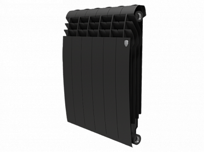 Радиатор биметаллический Royal Thermo BiLiner 350 Noir Sable (Чёрный) - 6 секций