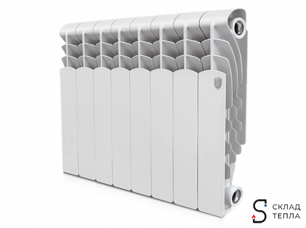 Радиатор алюминиевый Royal Thermo Revolution 350 - 8 секций. Вид 1.