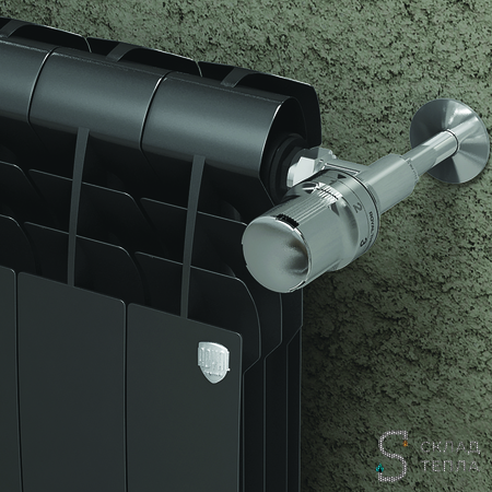 Радиатор биметаллический Royal Thermo BiLiner 500 Noir Sable (Чёрный) - 11 секций. Вид 4.
