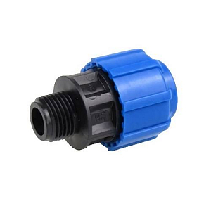 Переход на наружную резьбу Unidelta - 25 x 1/2' (винтовой, для труб ПНД)