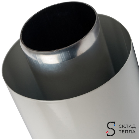 Проход через стену для коаксиального дымохода STOUT D60/100 мм, длина 830 мм (оголовок из пластика). Вид 5.