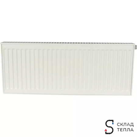 Радиатор стальной KERMI FTV 22 - высота 400 мм, длина 1100 мм с нижним подключением. Вид 2.