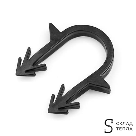 Скоба якорная  для фиксации трубы диаметром 16-20 мм. TIM (100 ШТ.). Вид 1.
