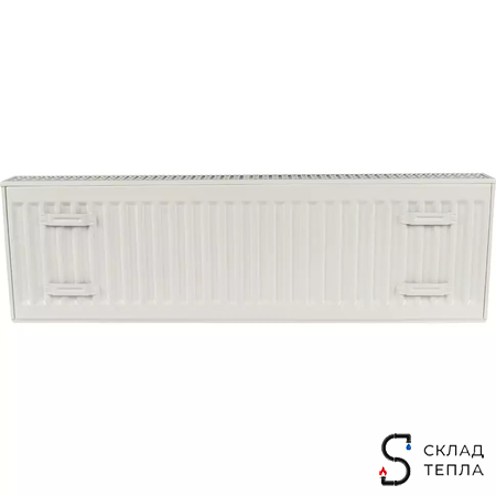 Радиатор стальной KERMI FKO 22 - высота 300 мм, длина 1100 мм с боковым подключением. Вид 4.