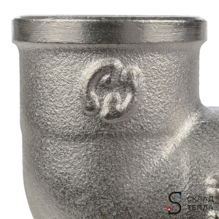 Водорозетка латунная резьбовая STOUT - 1/2" (никелированная). Вид 6.