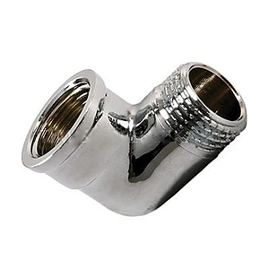 Отвод 90° латунный резьбовой равнопроходный TIM (ВР/ВР) - 3/4' (хромированный)