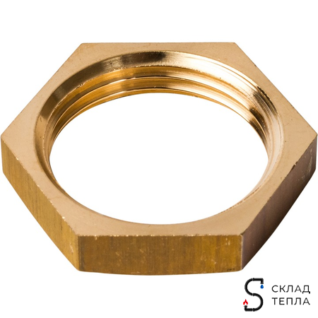 Контргайка латунная резьбовая STOUT - 1/8". Вид 3.