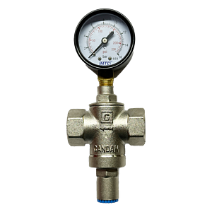 Редуктор давления поршневой с манометром 3/4' Candan CM-3553-M