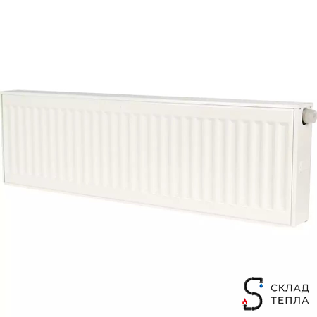 Радиатор стальной KERMI FTV 22 - высота 300 мм, длина 1600 мм с нижним подключением. Вид 1.